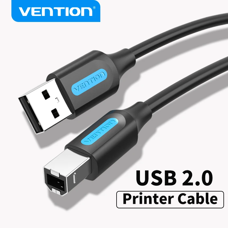 Vention Cable de impresora USB tipo B macho a un macho Cable USB 2,0 para impresora de etiquetas Canon Epson HP ZJiang Cable de impresora USB 2,0