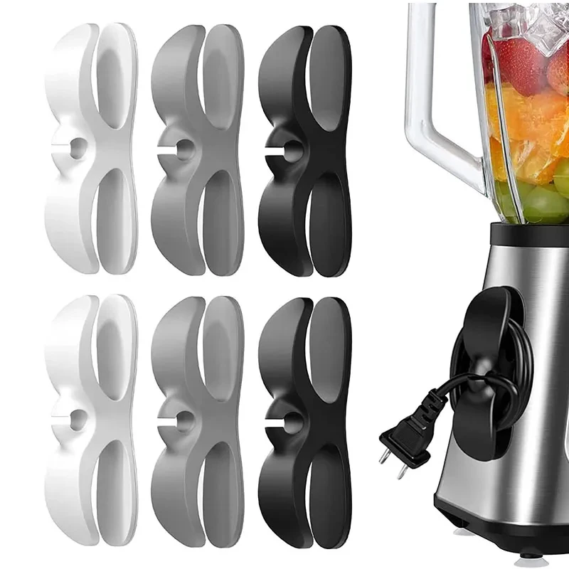 MAOYYE 6 uds/4 Uds enrollador de cables soporte de Clip organizador de cables fácil de instalar multifunción adecuado para electrodomésticos de cocina