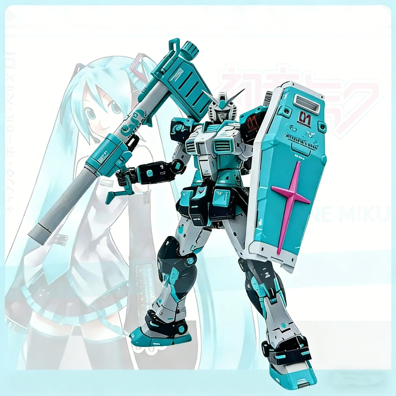 RG40B 1/144 RX-78-2 Yuanzu Ver.2.0 Hatsune Miku Kleur Assemblagemodel Kit Gunpla Action Figure Met Water Decals Anime Mecha Speelgoed