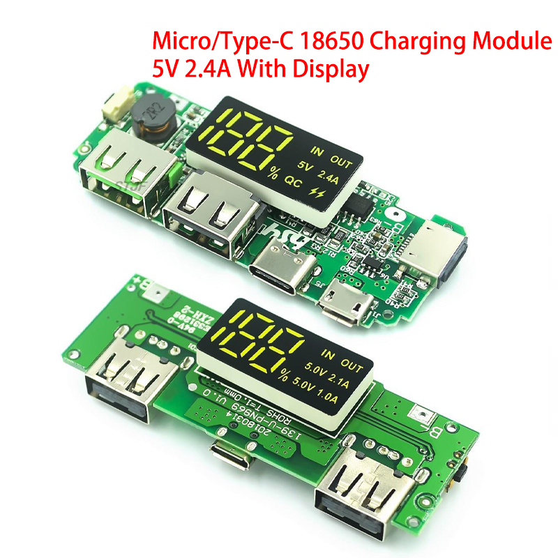 LED Dual USB 5V 2.1a Micro/Typ-C USB Mobile Power Bank 2,4 Lade modul Lithium-Batterie ladegerät Platine Stromkreis schutz
