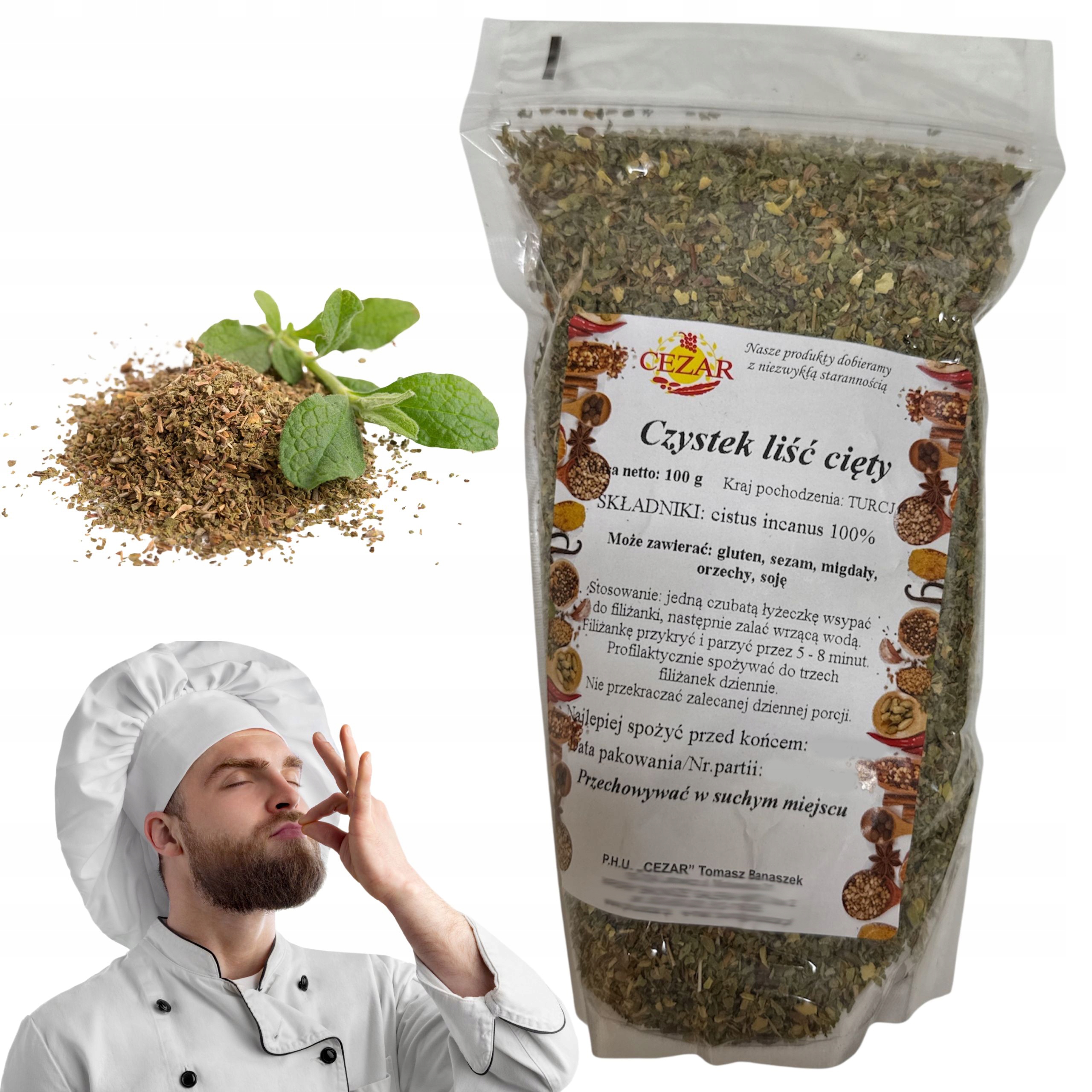 Czystek Suszony 100g Cistus Jakość Premium Herbata Napar