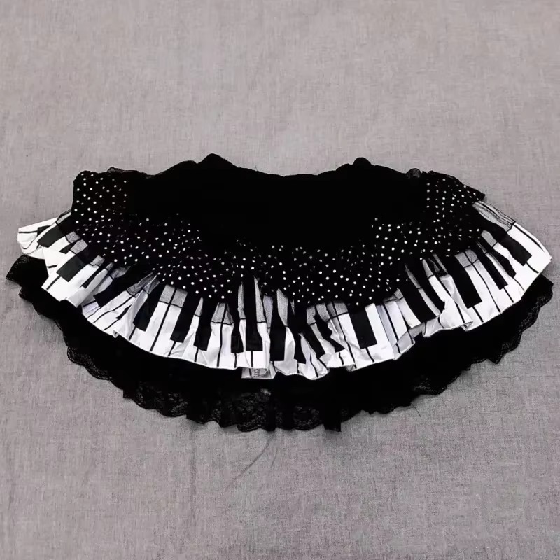 Y2k Готический Панк Черно-Белая Короткая Юбка Женская Hot Chick Darkly Polka Dot Юбка с рюшами Женская Милая Шикарная Лолита Кружевные Юбки