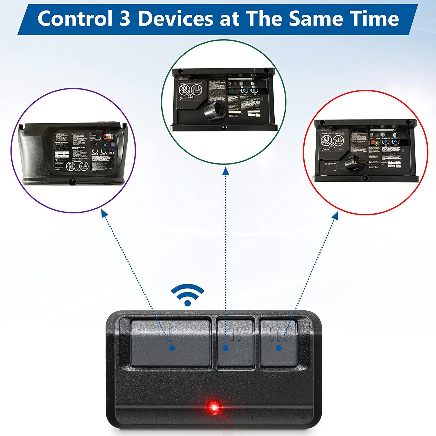893MAX Wireless Remote Control Garage Door Opener Clip For 893LM 891LM 371LM 971LM 81LM Gate Transmitter