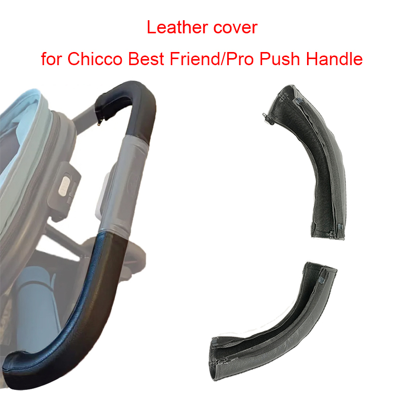 Buggy Push Bar Leather Cover, Pro Handrail Protector com Zipper, Stroller Safety Barrier, Acessórios para Chicco Best Friend