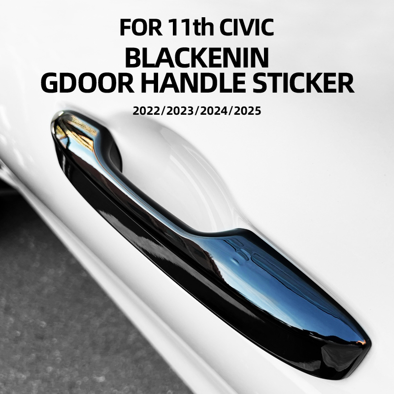 สําหรับHonda 2022 2023 2024 2025 11thซีวิคซีดานHatchbackประเภทR SiซีดานHybridประตูสติกเกอร์ตกแต่งสีดํา