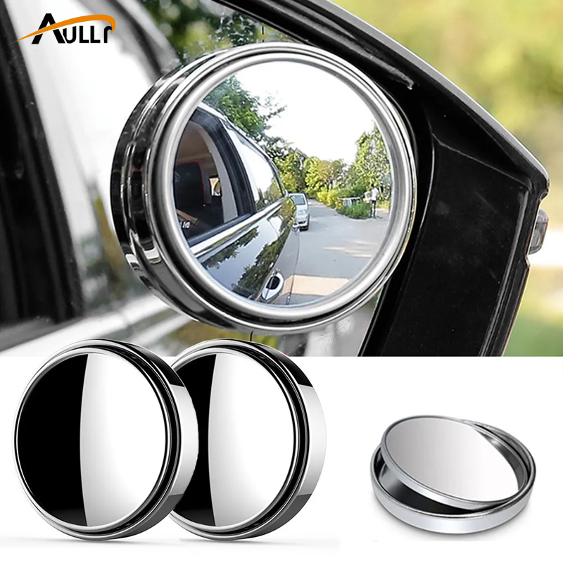 Espejo retrovisor de coche HD, espejo convexo redondo ajustable, punto ciego, retrovisor automático, ángulo grande de 360 grados, espejos de estacionamiento para vehículos