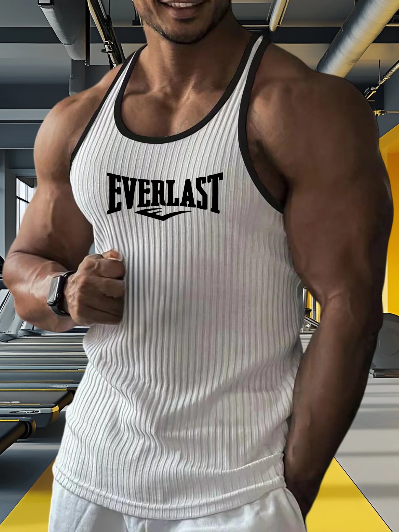 Neue Sommer-Herrenweste, gestreifte Herren-Sportweste, Unterwäsche, Bodybuilding-Kleidung, Gym-Weste, ärmelloses Fitness-Shirt für Herren