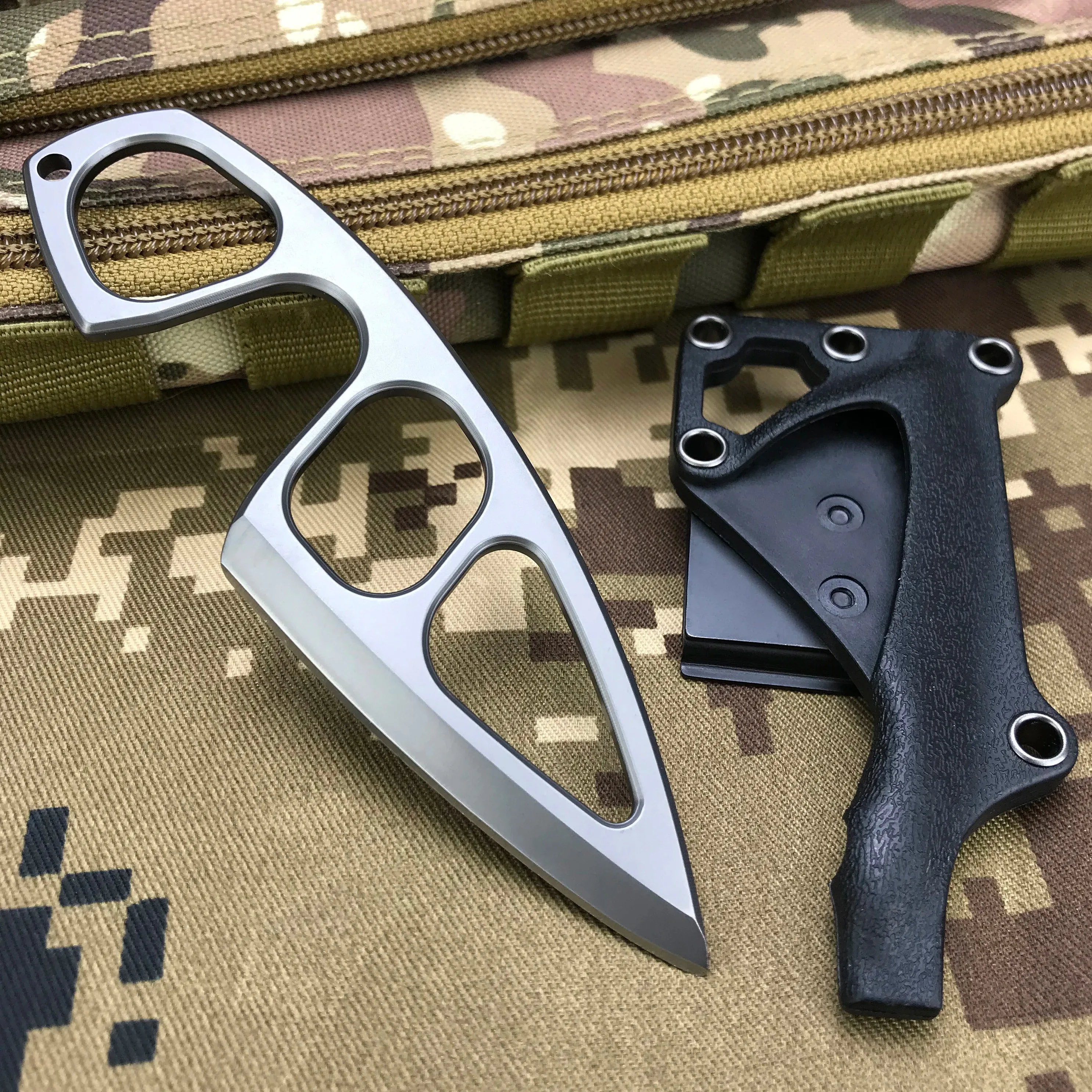 Outdoor Mini Neck Knife, Portable Knife Multi-Function Fixed-Blade Knife 440C Blade Everyday Carry Knife for Camping Fishing