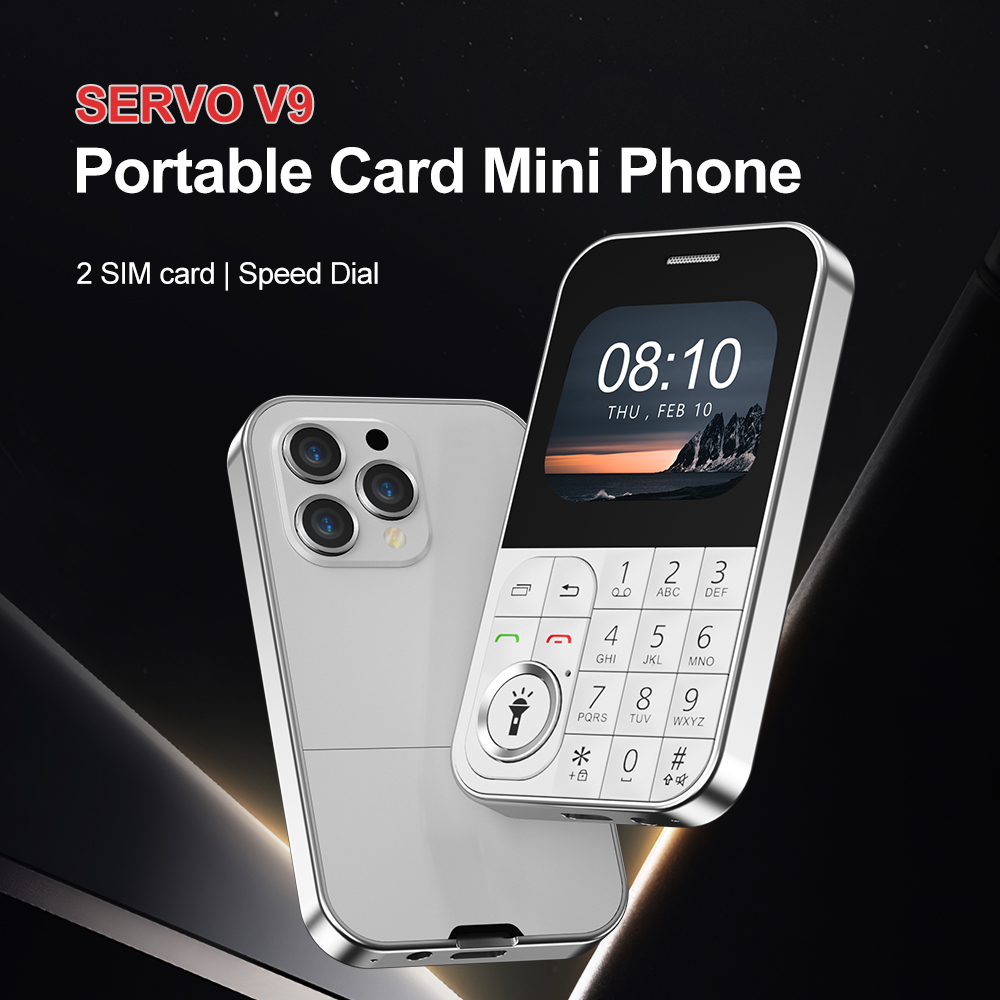 SERVO V9 Small Card Mobile Phone Dual SIM Standby Flashlight Magic Voice Speed Dial Retro Camera Colorful Portable Feature Phone