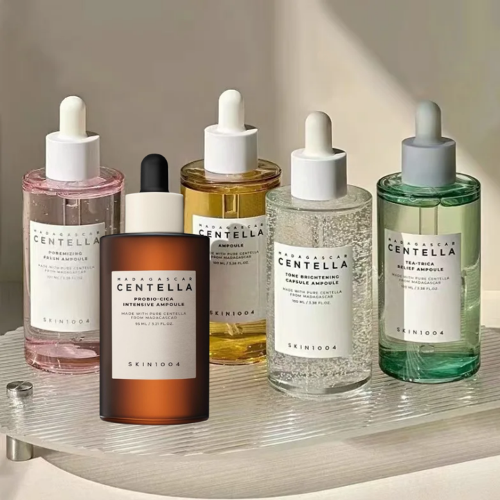 Serie de Ampollas Coreanas de Centella, Ampolla Intensiva para el Cuidado de los Poros, Serum Calmante para el Rostro, Productos para el Cuidado de la Piel