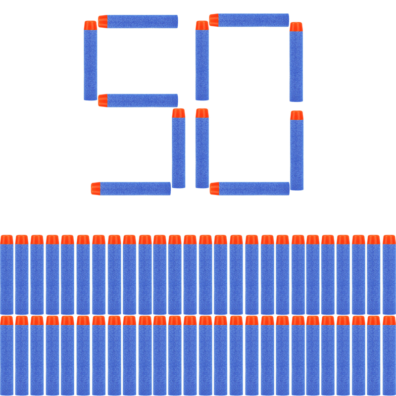 50 шт., пули с круглой головкой 7,2 см для бластеров Nerf N-strike Elite Series, пена EVA, сменные дротики, детские игрушечные пистолеты, аксессуары