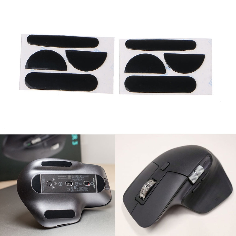 2 set MX Master 3S bantalan Mouse Skate Mouse kaki melengkung bulat pengganti kaki Mouse Gaming nirkabel