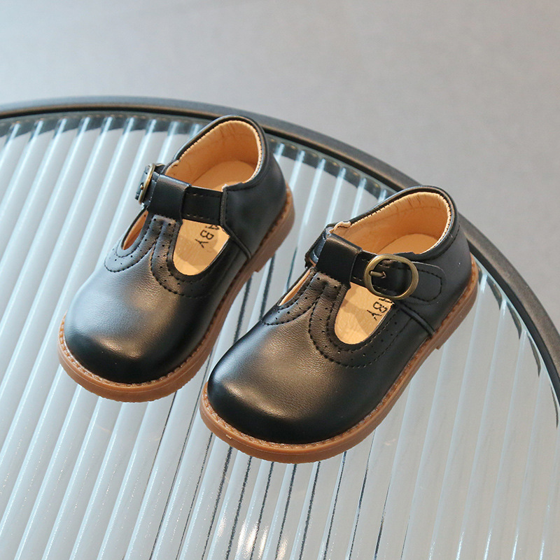 T-strap meninas oxfords primavera outono crianças sapatos de couro macio do plutônio para a menina escola crianças princesa vestido sapatos preto, marrom, branco