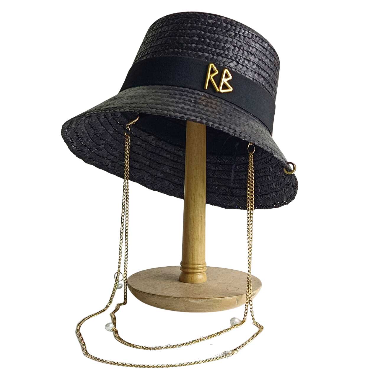 Kapelusz słomkowy kapelusz przeciwsłoneczny 2026 Kapelusz słomkowy z łańcuszkiem letni perłowy nowy kapelusz z elastyczną wstążką sombreros para mujer