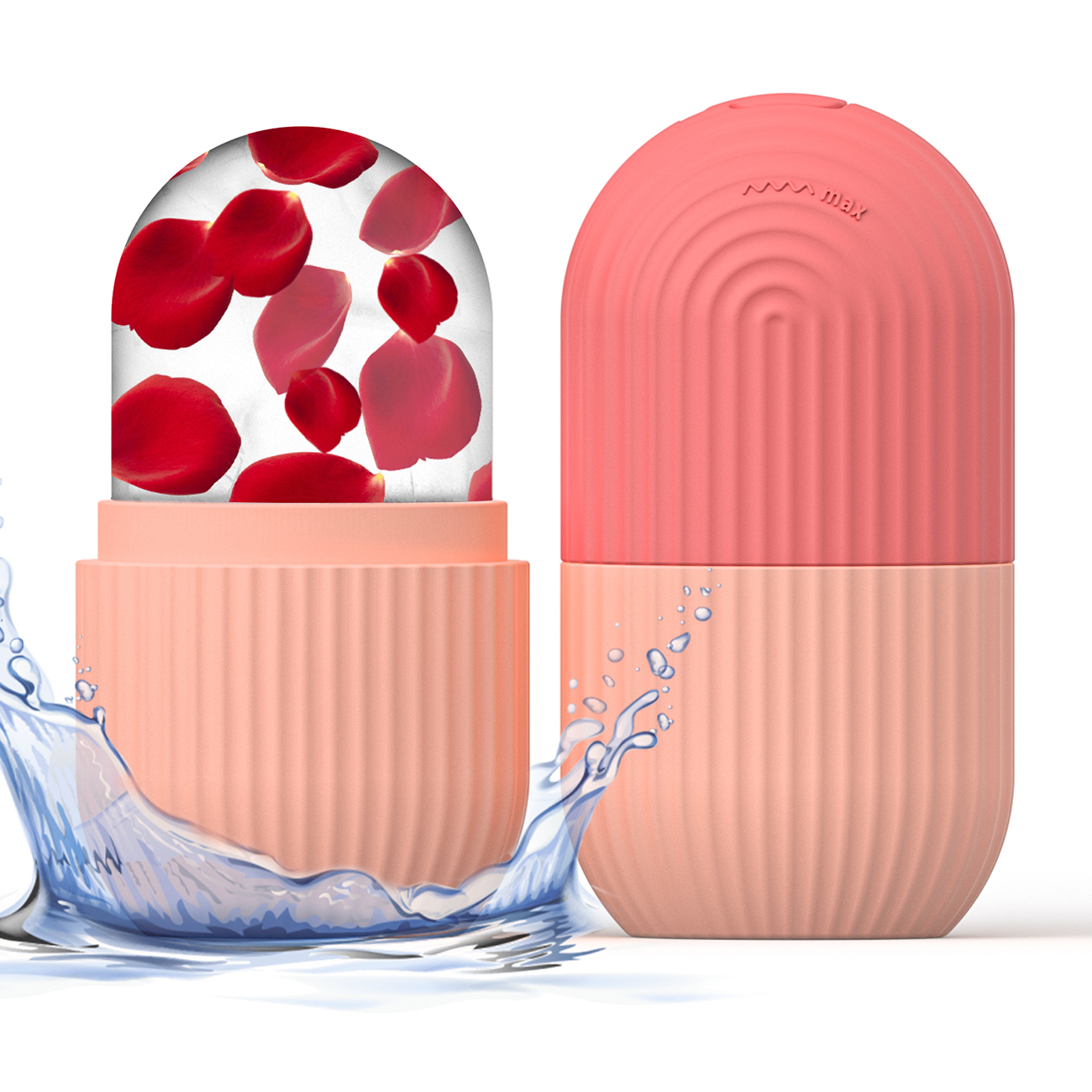 1 molde de cubo de hielo facial de silicona para belleza y cuidado de la piel rodillo de hielo facial de silicona