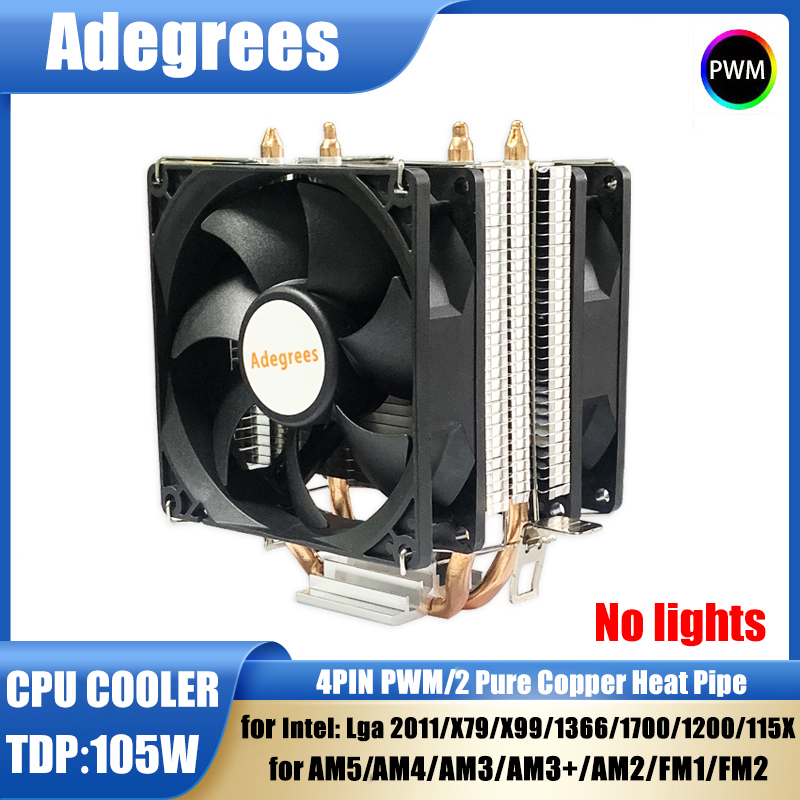 X99 CPU Air Cooler 3PIN/4PIN Lightless PC Processor Radiator สำหรับ Intel LGA 1151 1155 1200 1700 2011 AMD AM3 AM4 AM5 Ventilador