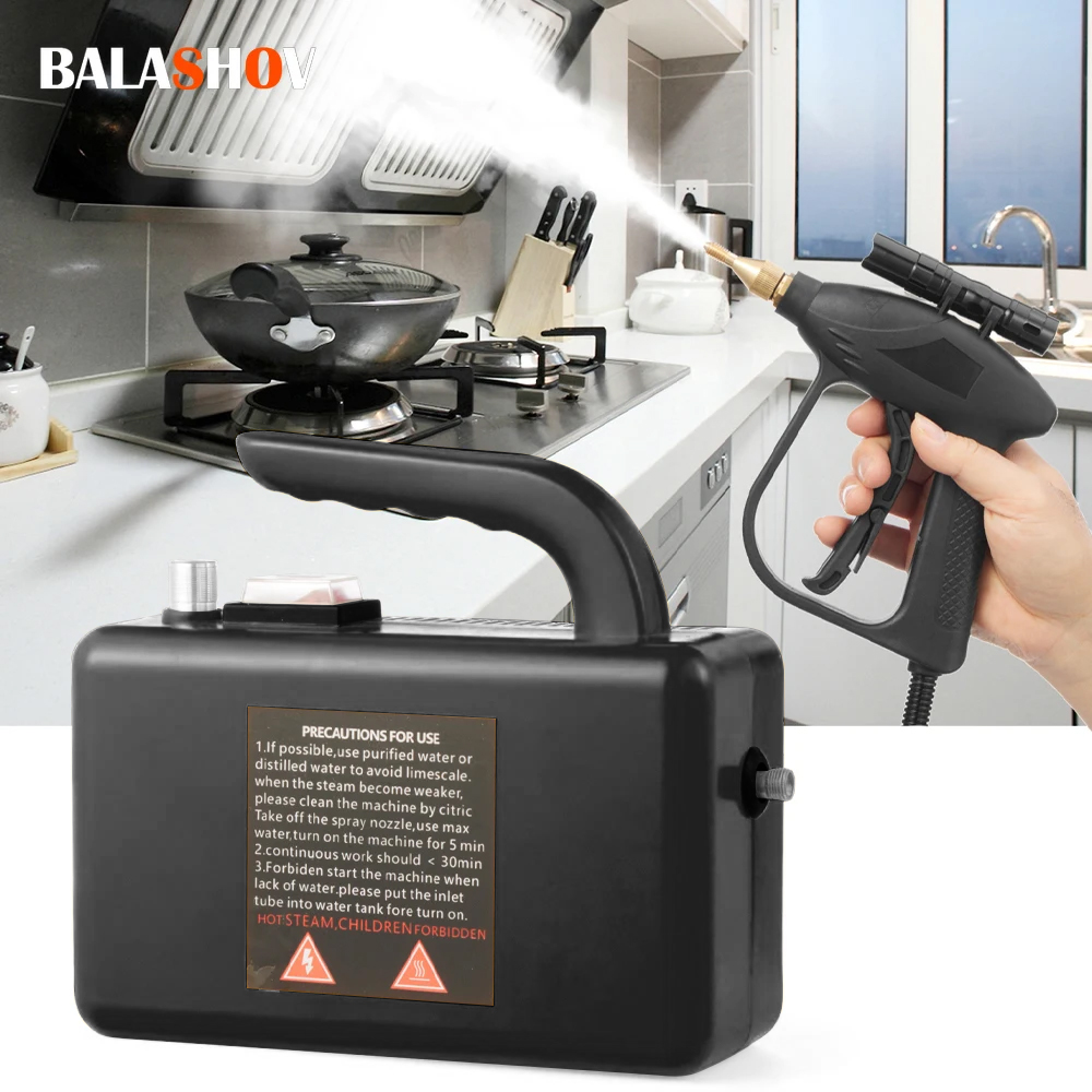 Limpiador de vapor alto, esterilización de alta temperatura, aire acondicionado, capó de cocina, electrodomésticos para coche, limpiadores a vapor de 2600W