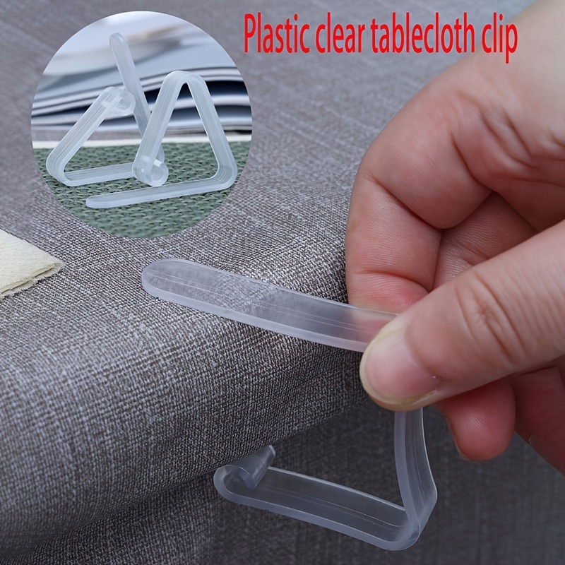 10pcs Tablecloth transparent anti slip clip fixing buckle household table corner tablecloth clip fixing device plastic buckle