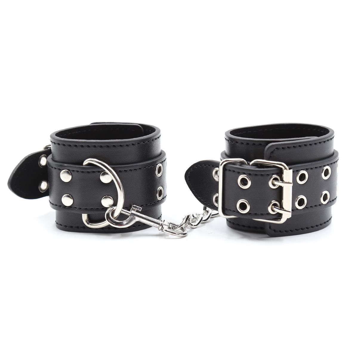 Pu หนัง Handcuffs และ Footcuffs แฟชั่นเกม Party Binding เหมาะสําหรับคอสเพลย์เครื่องแต่งกายอุปกรณ์เสริม Stage Performance Props