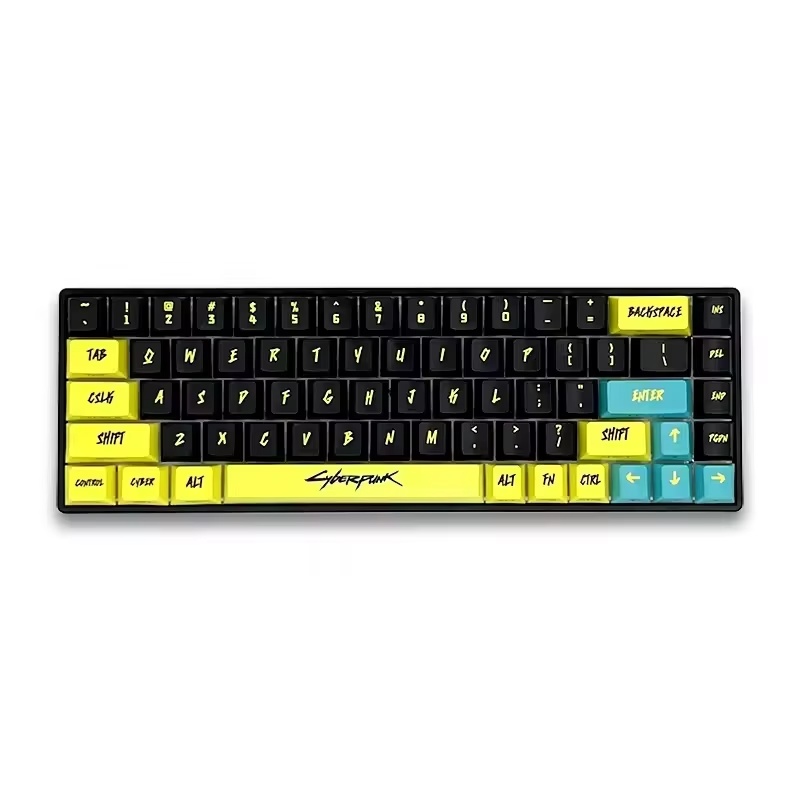 Cyberpunk 129 clé Original usine côté gravé translucide Keycap Pbt Keycap personnalisé adapté Wooting clavier décoration Keycap