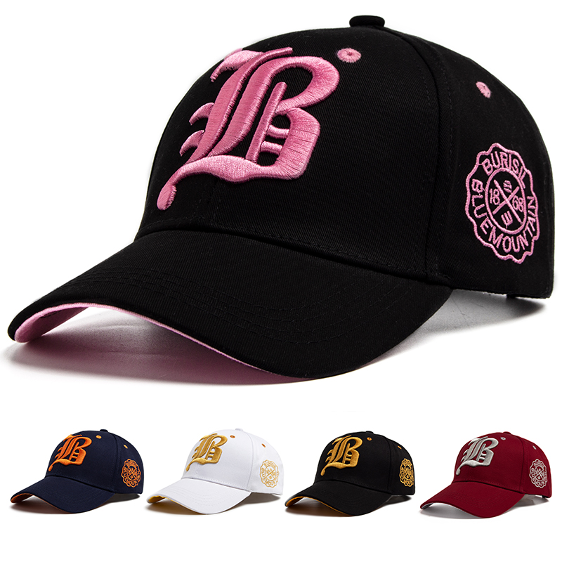 Letnia damska czapka z daszkiem Bawełniana modna haftowana litera Kapelusz przeciwsłoneczny Casualowe damskie czapki z daszkiem Outdoor Hip Hop Czapki dla mężczyzn Unisex