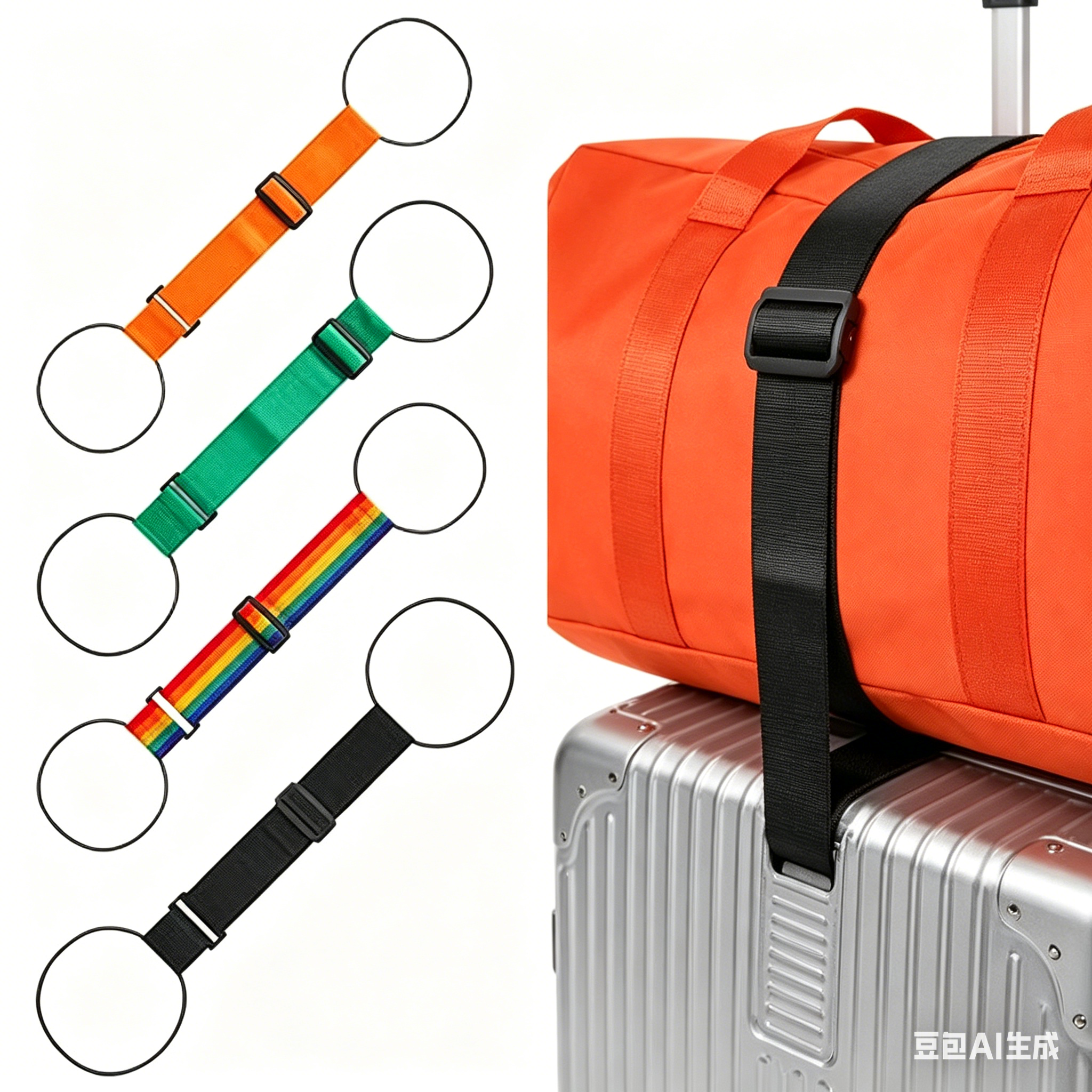 Adjustable Luggage Strap Travel Suitcase Add a Bag Belt Fixing Strap for Carry-on Bag