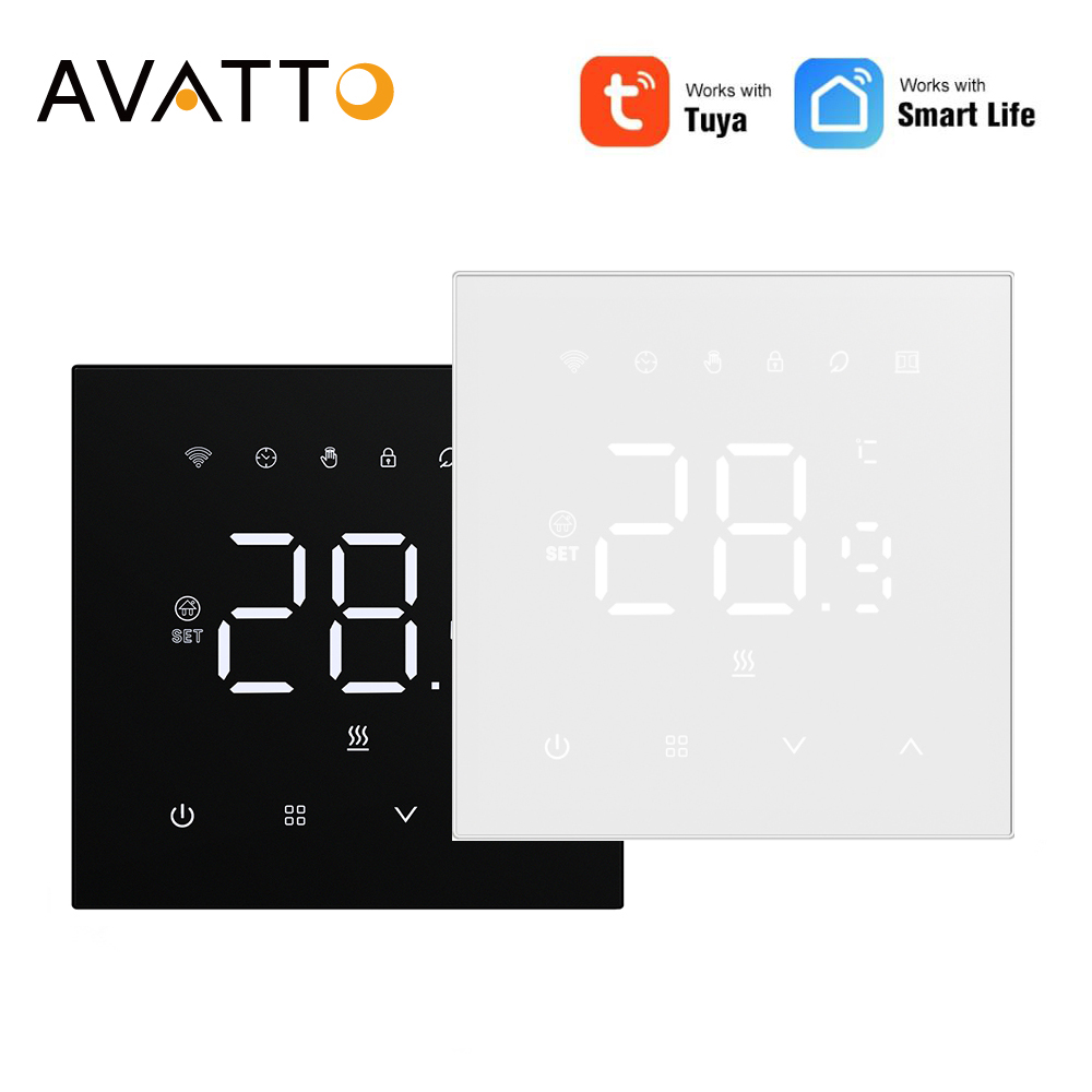 AVATTO Tuya WiFi Thermostat intelligent système de chauffage par le sol pour chaudière à gaz chauffage électrique fonctionne avec Alexa Google Home