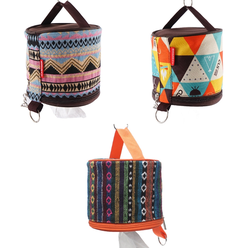 Estilo nacional Folding Papel Higiênico e Tissue Case Holder, Saco De Armazenamento De Guardanapo De Viagem Portátil, Caixa Durável, Acampamento Ao Ar Livre
