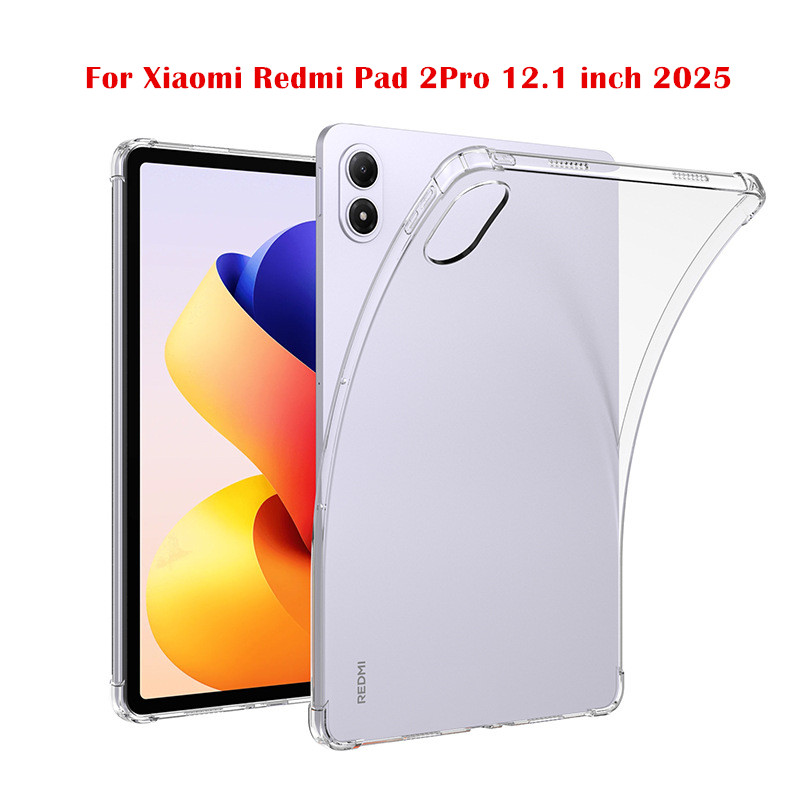 Para xiaomi redmi pad 2 pro 12.1 polegada 2025 caso protetor engrossado airbag macio silicone claro tpu capa redmi pad2 pro12.1 "fund