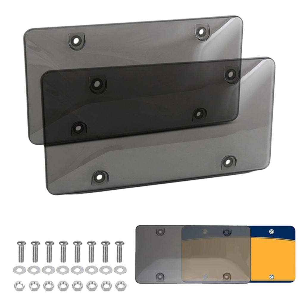 2 แพ็คป้ายทะเบียนรถ Tinted Tag SHIELD พลาสติก CLEAR Protector ป้ายทะเบียนรถกรอบอุปกรณ์เสริมภายนอก