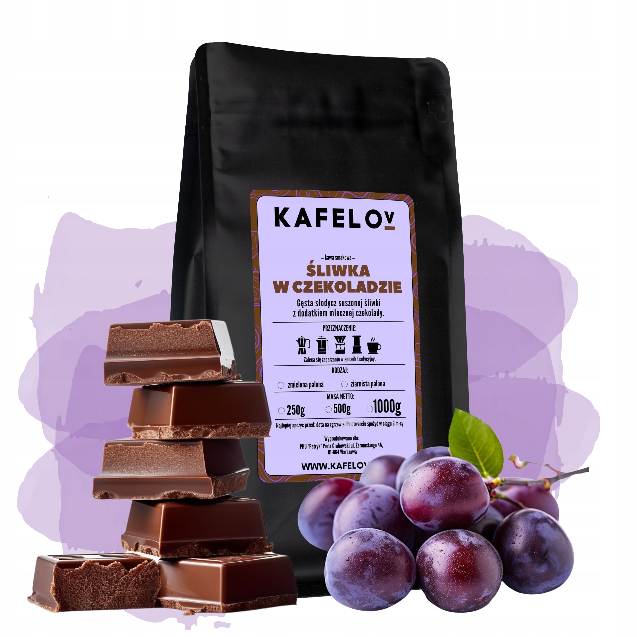 Kafelov PLUD Kaffee IN SCHOKOLADE 1000g körnig