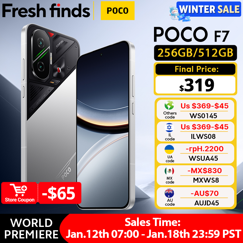 【Marca+】POCO F7 5G Snapdragon ® 8s Gen 4 NFC 6500mAh Batería 6.83" 1.5K AMOLED 50MP Cámara OIS 90W HypeCharge Smartphone
