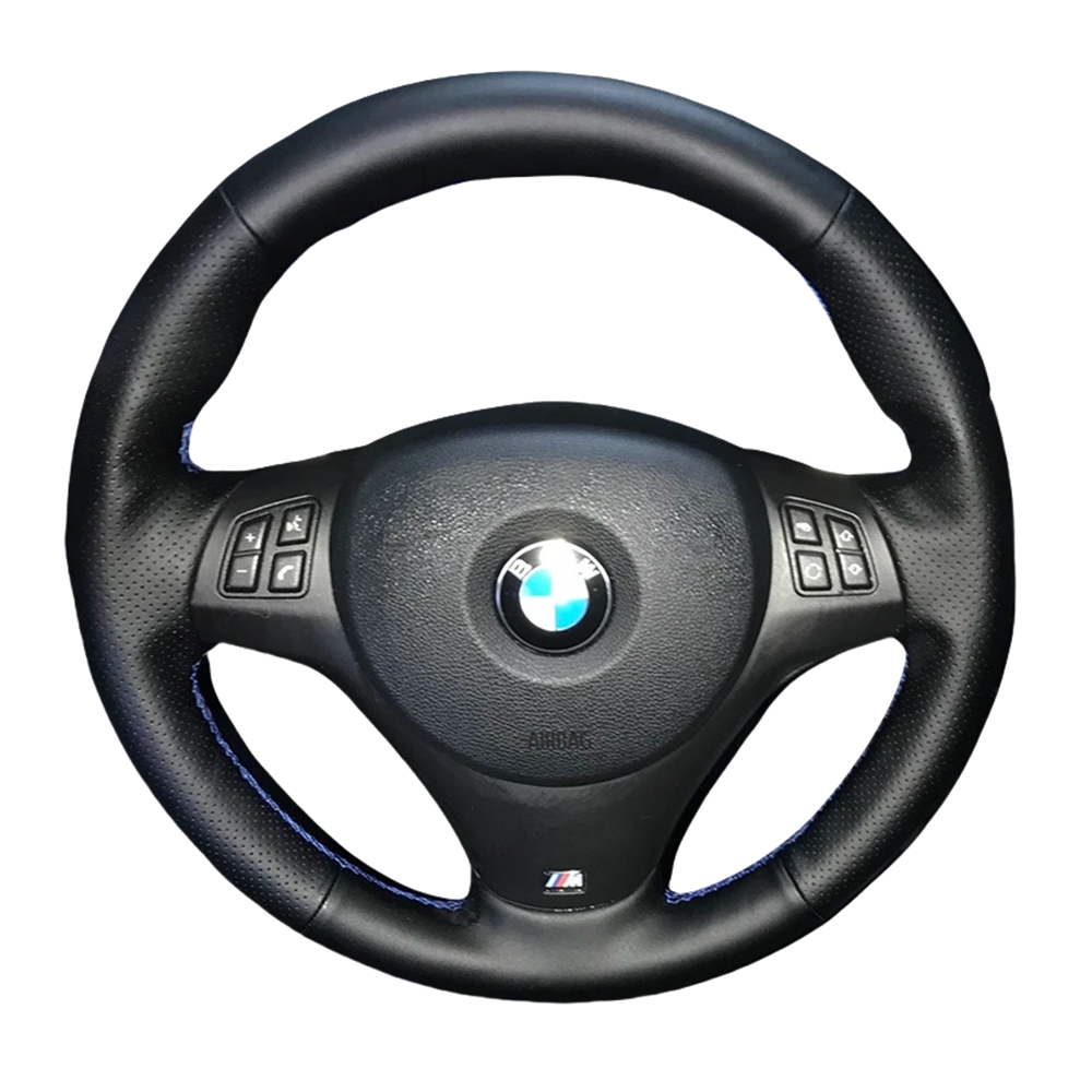 Pokrowiec na kierownicę do BMW M Sport M3 E90 E91 E92 E93 E87 E81 E82 E88 X1 E84 Ręcznie szyte skórzane akcesoria samochodowe