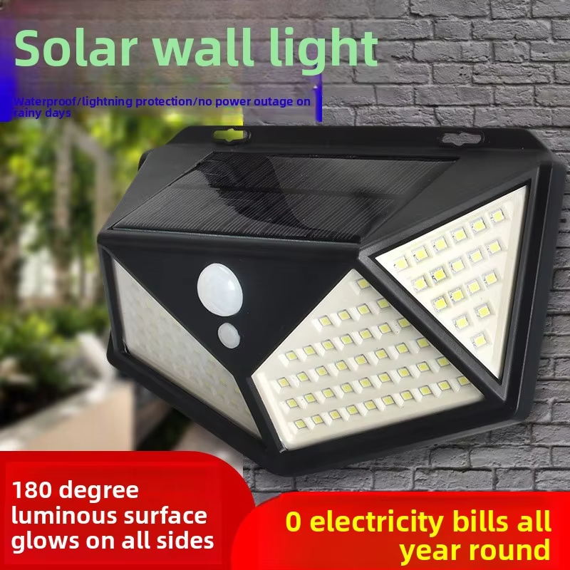 Multifunctionele zonnelamp voor buiten, tuindecoratie, waterdichte solar led-lamp, op zonne-energie werkende spotlight met bewegingssensor