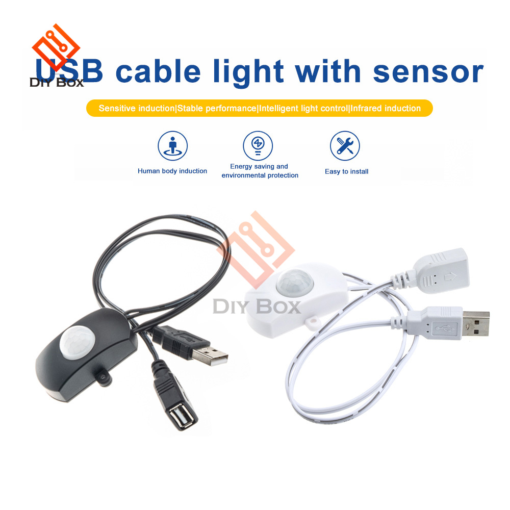 DC 5V/12V/24V USB DC cuerpo infrarrojo PIR Sensor de movimiento interruptor Sensor de movimiento humano Detector interruptor para tira de luz LED automática