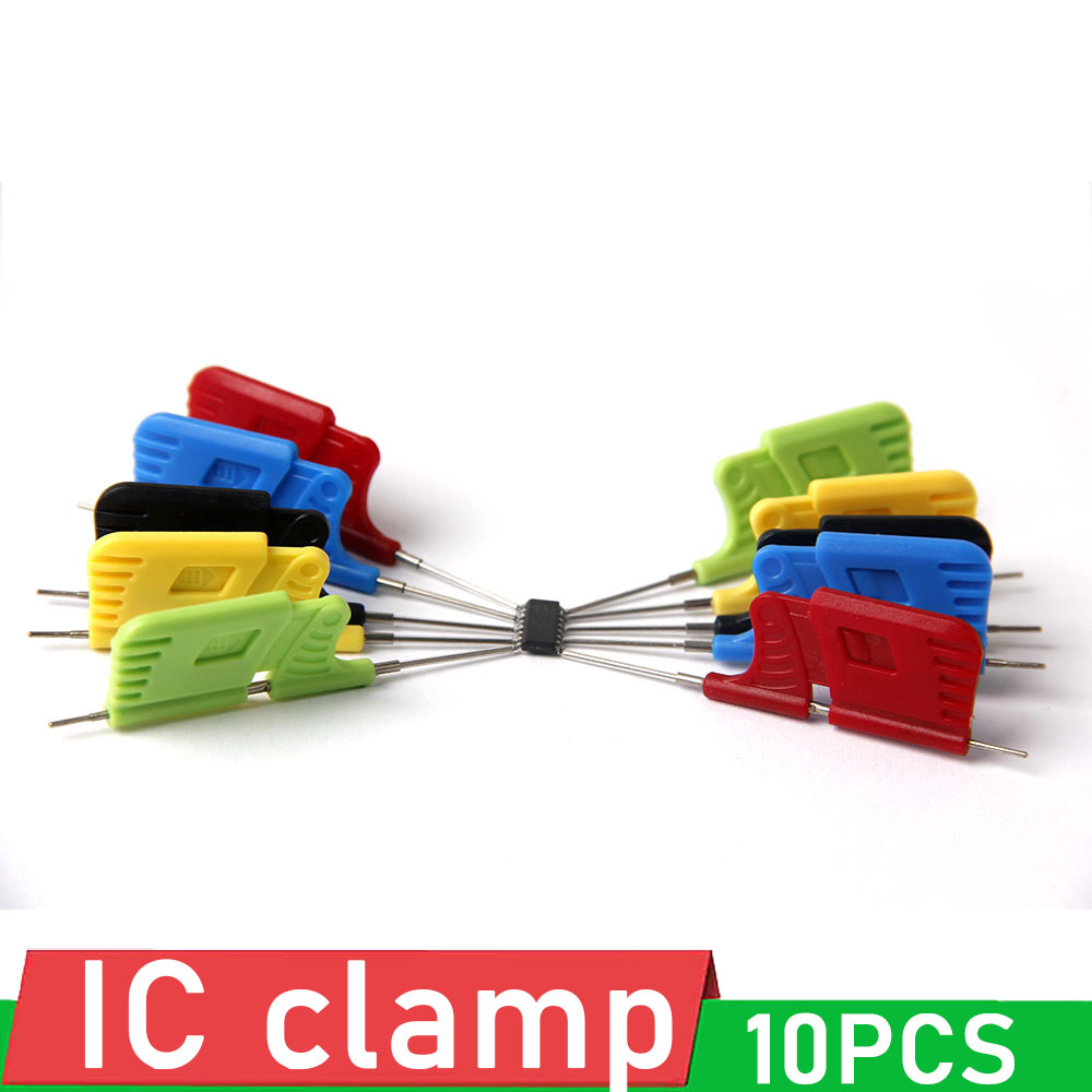 10 Uds x abrazadera IC de Chip Universal SOP SOIC TSOP MSOP SSOP SMD IC Clip de prueba programador adaptador de enchufe para analizador lógico
