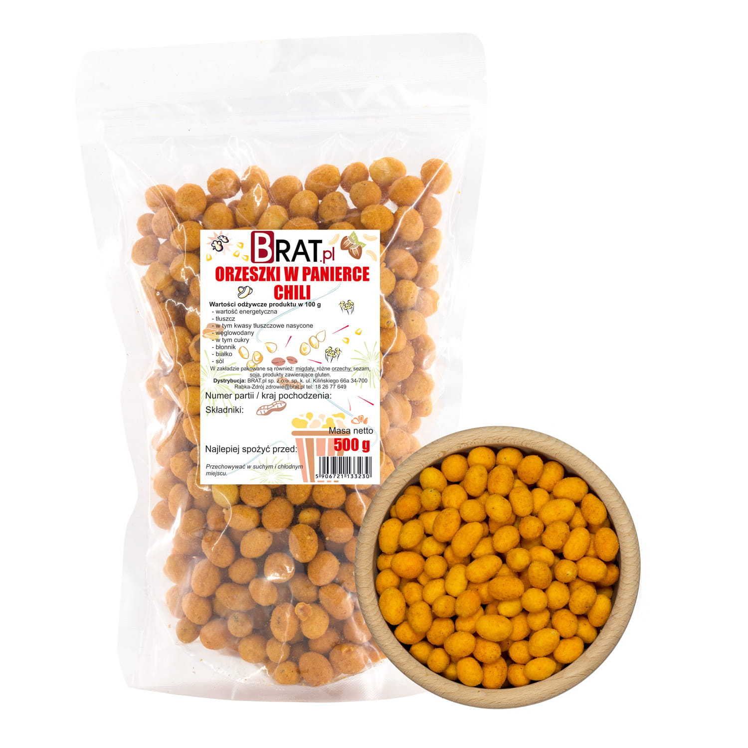Orzeszki w panierce chili 500g