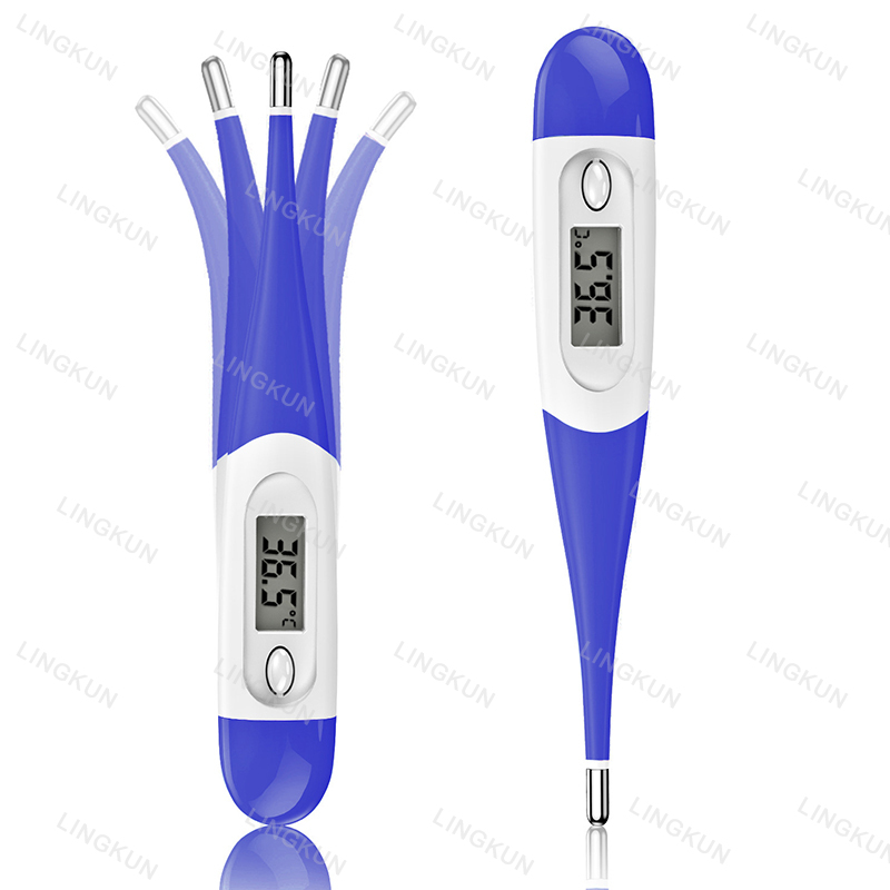 Thermomètre pour adultes, thermomètre oral numérique à tête souple pour la fièvre, thermomètre de base avec lecture rapide en 15 secondes