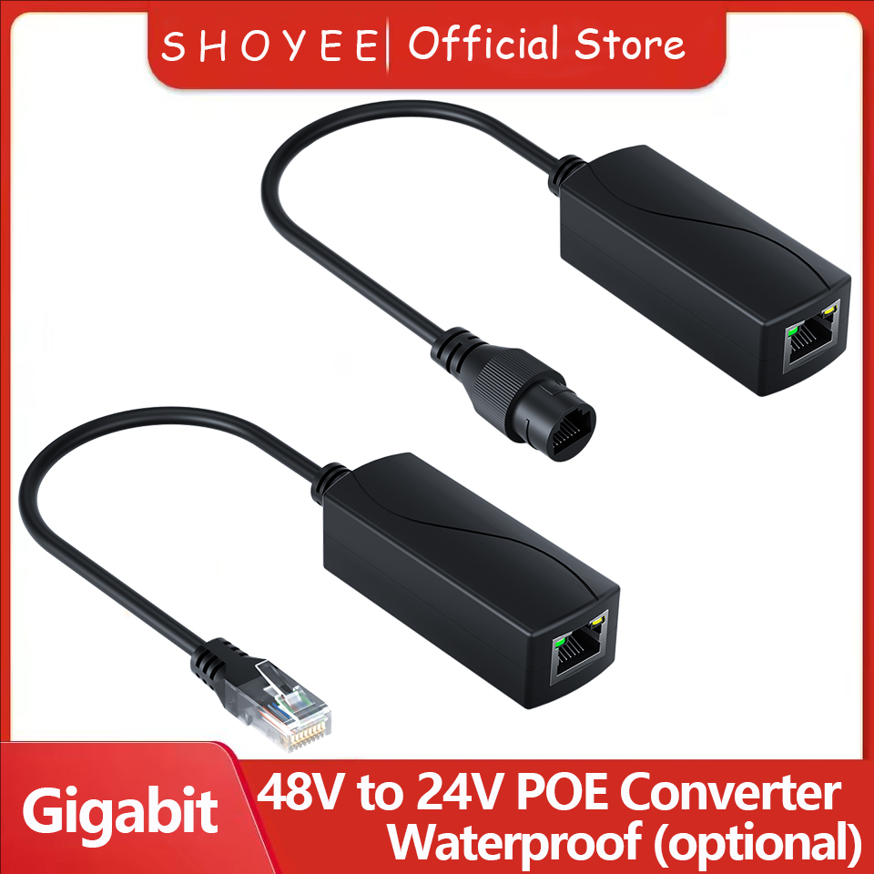 Convertisseur PoE Gigabit 48V à 24V, sortie de port RJ45 24V/1A, IEEE802.3af/at pour appareils 24V passifs