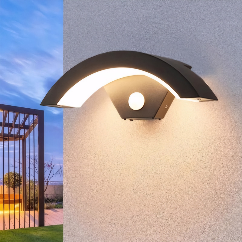 Aluminum LED Wall Lamp Outdoor Motion Sensor Interior Wall Light Waterproof IP65 Garden Lights Street Corridor Stairs Lighting