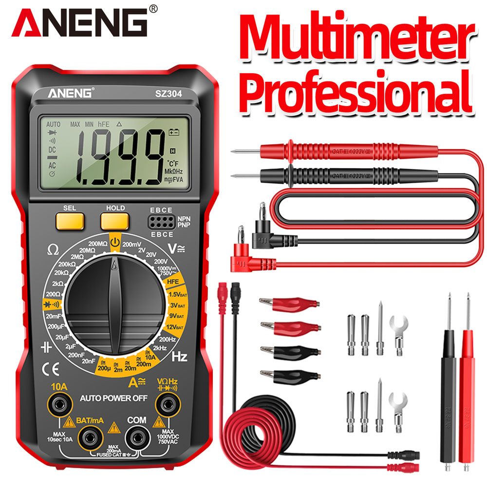 ANENG SZ304 多機能デジタル Multimete 真の実効値ハンドヘルド高精度テスター NCV AC/DC 電圧電流抵抗オームツール