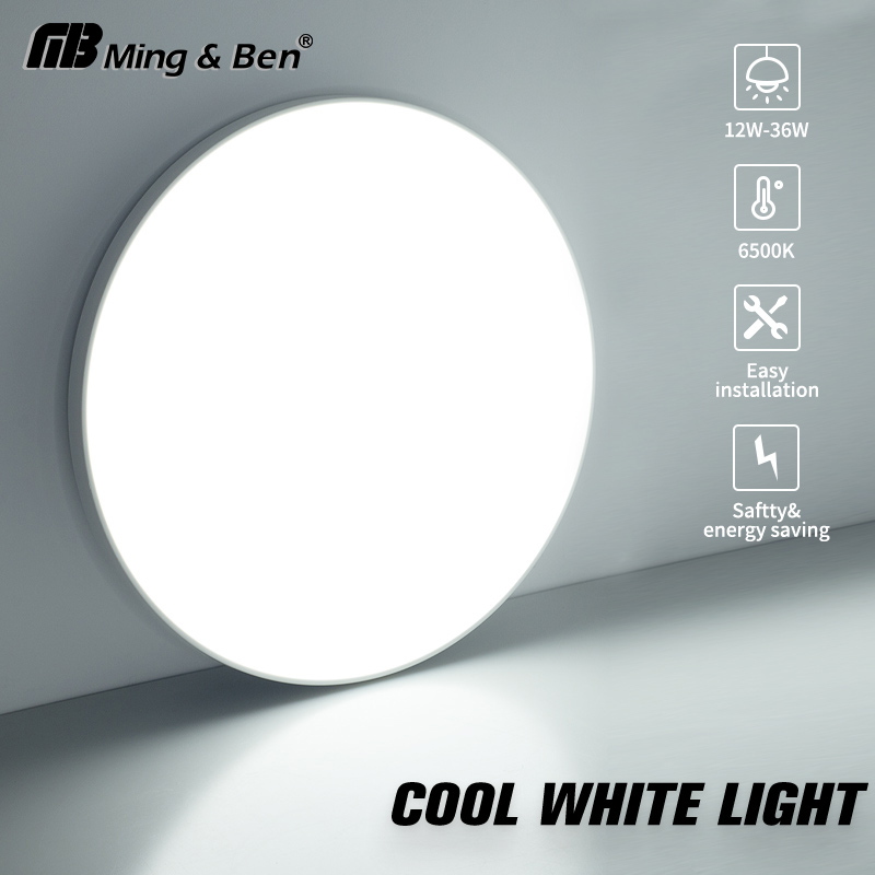 Moderne LED-Deckenleuchte, 6500 K, kühles Weiß, für Esszimmer, Schlafzimmer, Heimbüro, Licht, 12 W/20 W/36 W, AC220 V, Innen- und Heim-Deckenleuchte