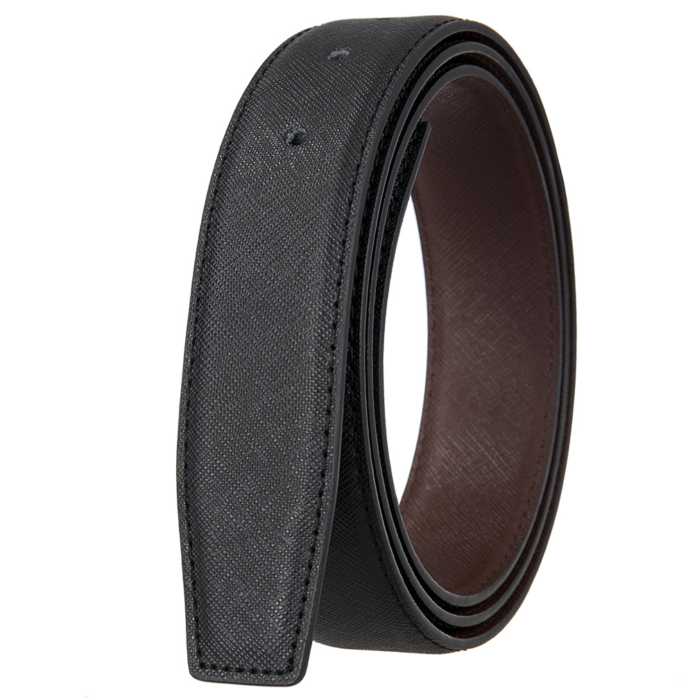 Rundleer 3,4 cm breed heren lederen pin riem tailleband riem riem zonder gesp
