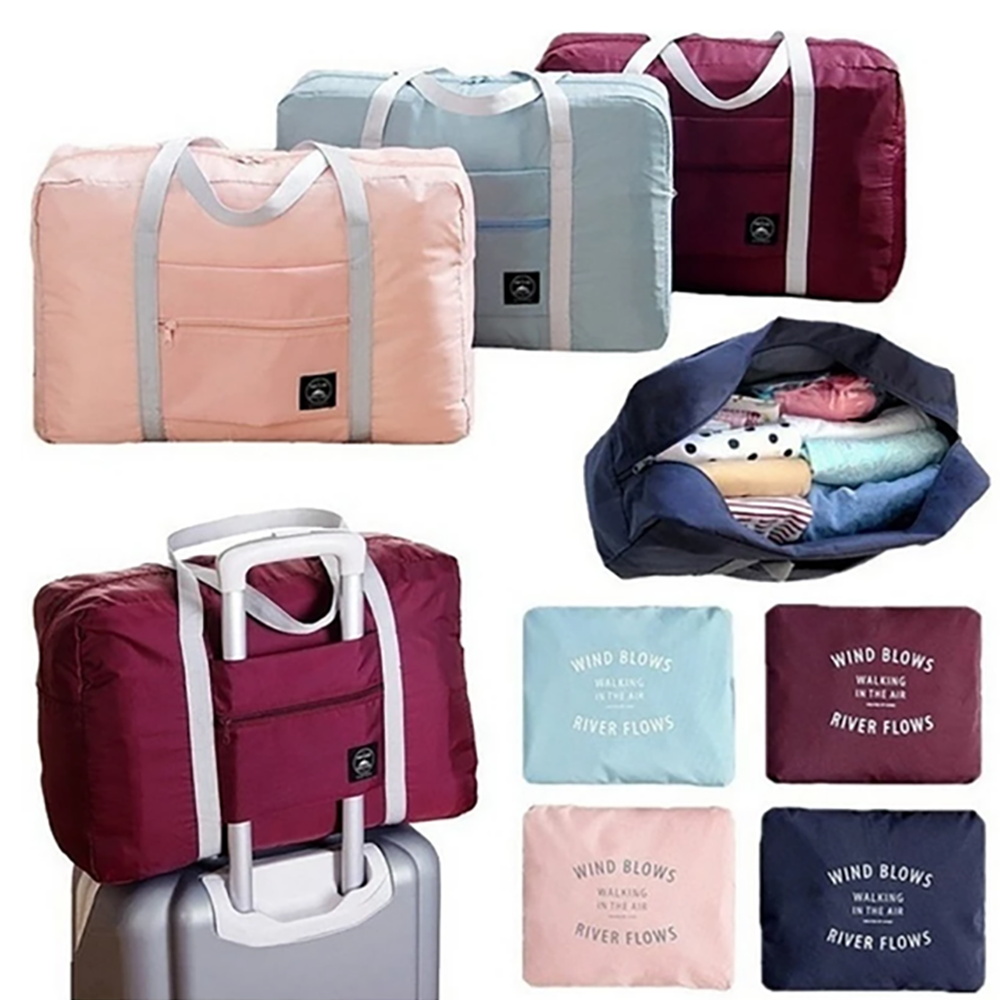 Bolsas de viaje plegables de nailon para hombre y mujer, bolsa de equipaje de gran capacidad, impermeables, paquete de almacenamiento, novedad de 2023
