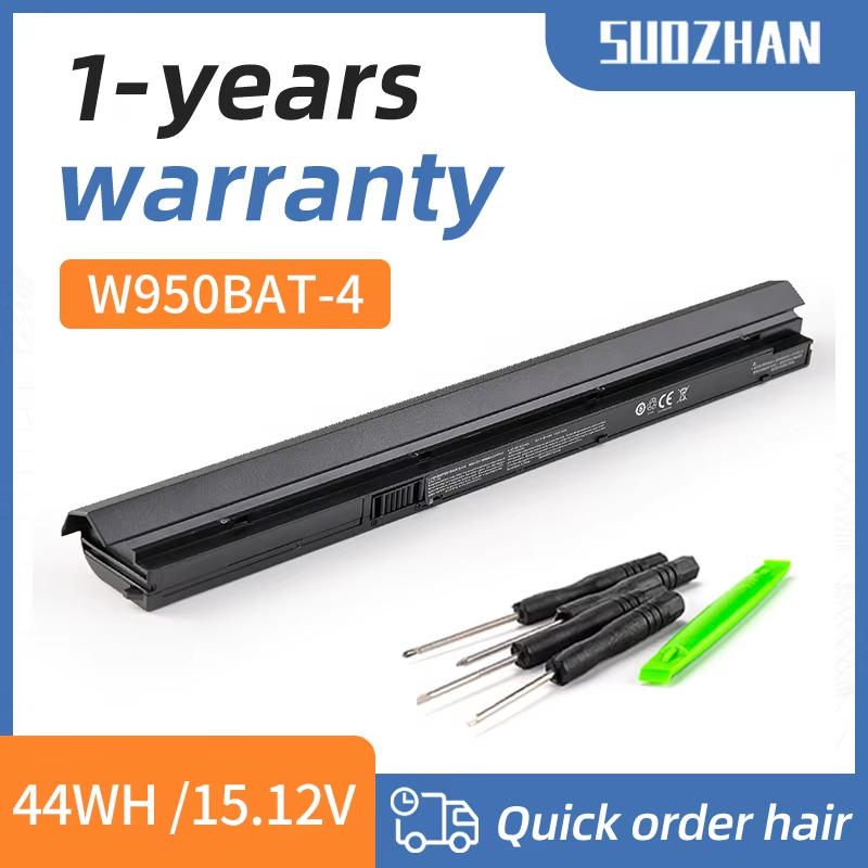 Suozhan แบตเตอรี่แล็ปท็อปใหม่ W950BAT-4 44WH 14.8V 32WH/15.12V สำหรับ CLEVO 6-87-W95KS-42F 6-87-W95KS 4ICR18/65 bateria