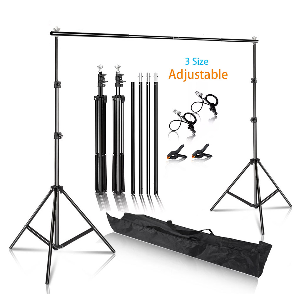 Telescópica Fotografia Fundo Stand, Video Studio Photo Backdrop Stand, Acessórios Do Partido