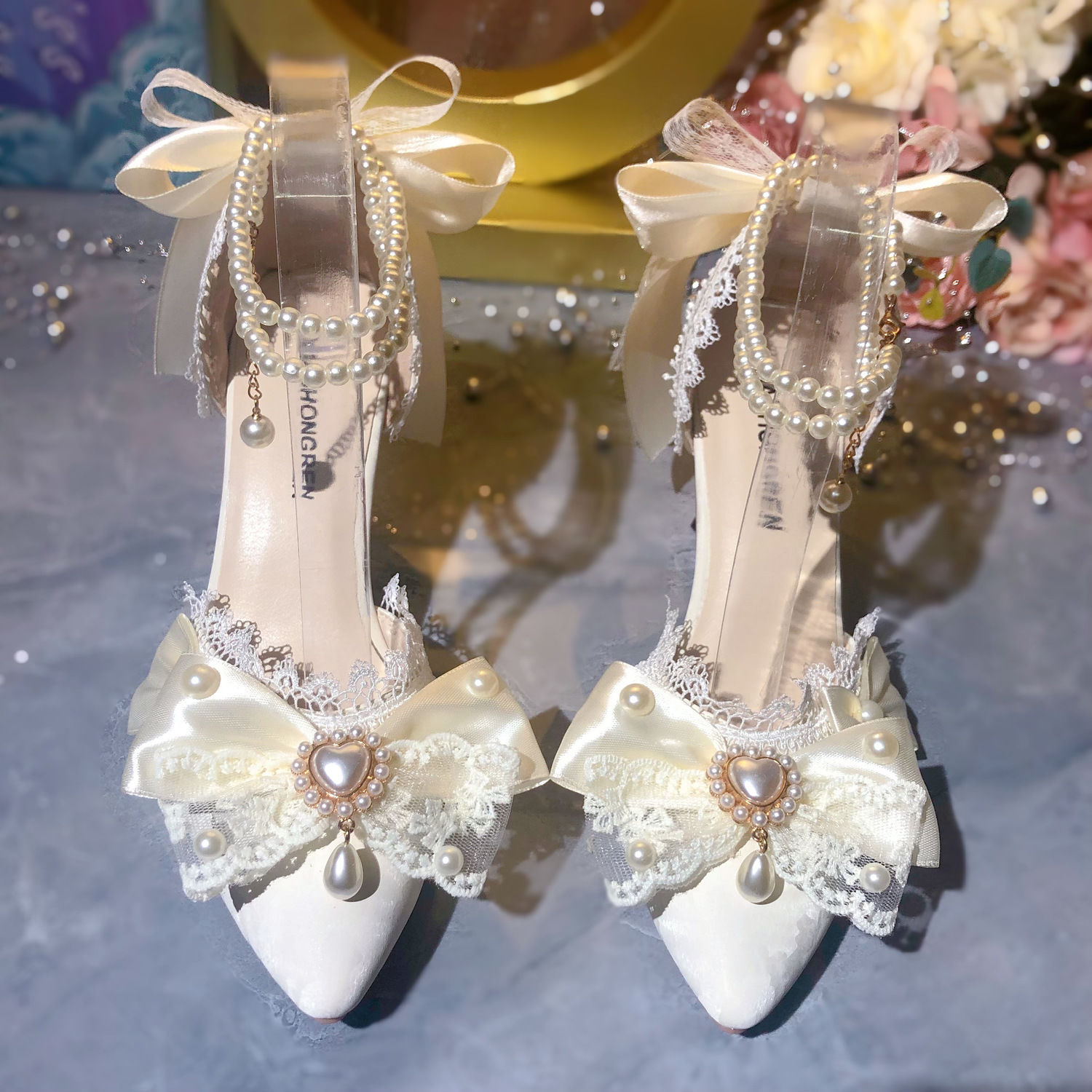 Weißer Brautschuh, Hochzeitsschuhe für Damen, Luxus-Designer, Mary Jane, elegante Damenschuhe mit Absatz, Designer-Schuhe im Y2k-Stil