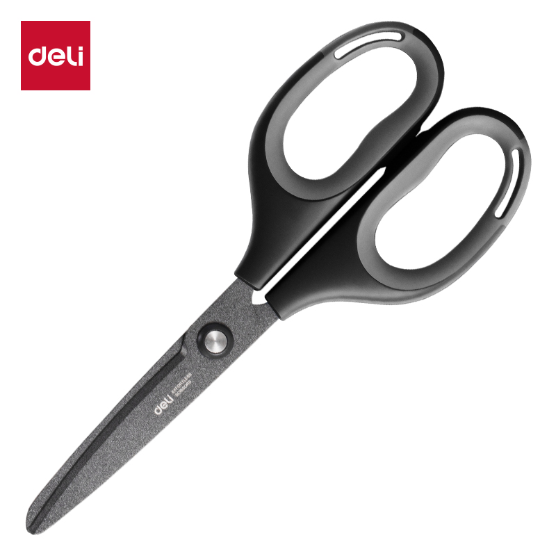 Deli Tijeras de sastrería de acero inoxidable, antiadherentes, antioxidantes, para oficina y hogar, útiles escolares, 17 cm