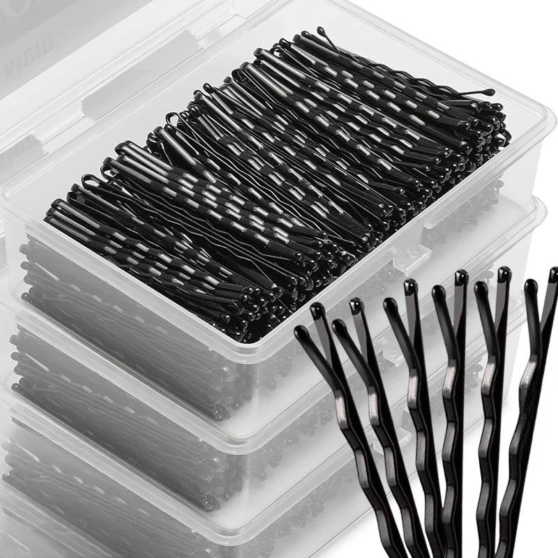 50-600 stücke Schwarz Gerade Linie Haar Clip U-förmigen Nadel Dame Haarnadeln Lockige Wellenförmige Griffe Frauen Bobby Pins Styling Haar Zubehör