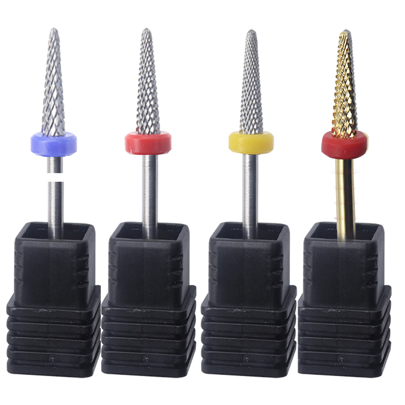 ¡Caliente! Brocas de carburo completo para uñas profesionales, máquina perforadora eléctrica para decoración de uñas, limas, herramientas para decoración de uñas, parte inferior de corte y esmalte de uñas